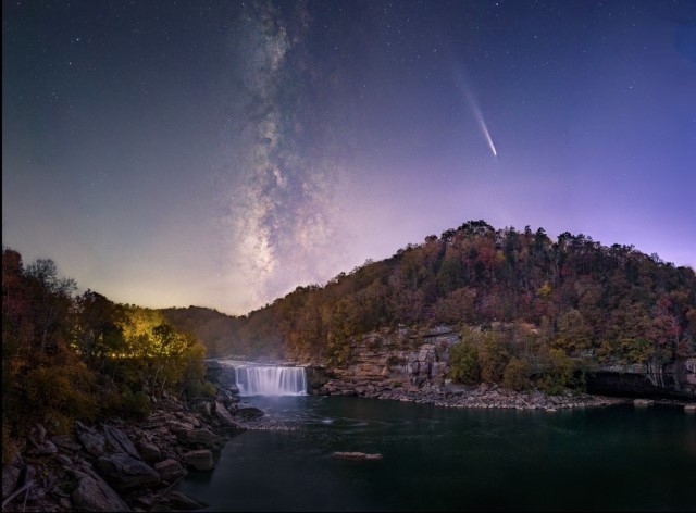 Image of Milky Way Core and Comet by Anthony Miller from Lexington